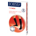 JOBST forMen Compression Socks 20-30 mmHg Knee High, with SoftFit Band, Closed Toe, Black, Large