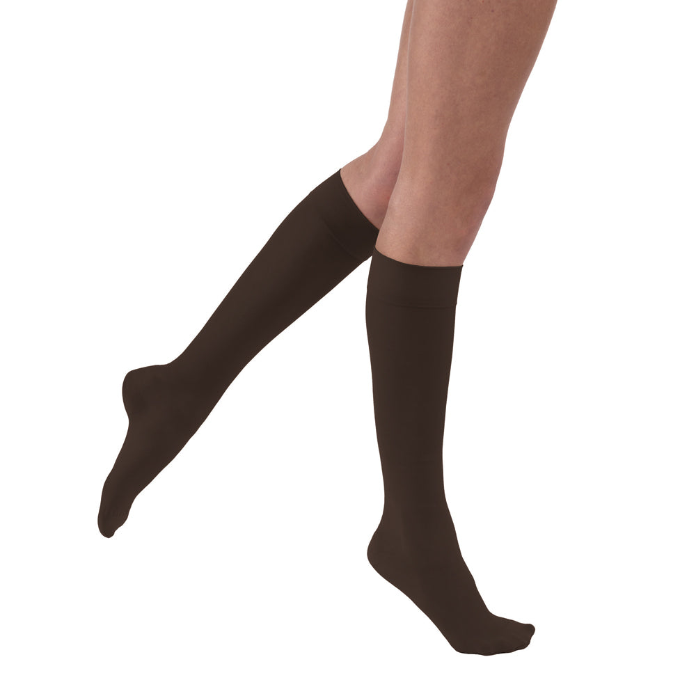 JOBST UltraSheer Compression Stockings 15-20 mmHg Knee High, Closed Toe, Espresso, Large
