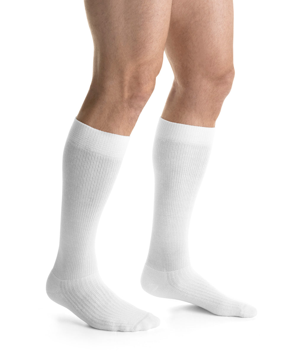 JOBST ActiveWear Compression Socks 15-20 mmHg, Knee High, Closed Toe, Cool White, X-Large