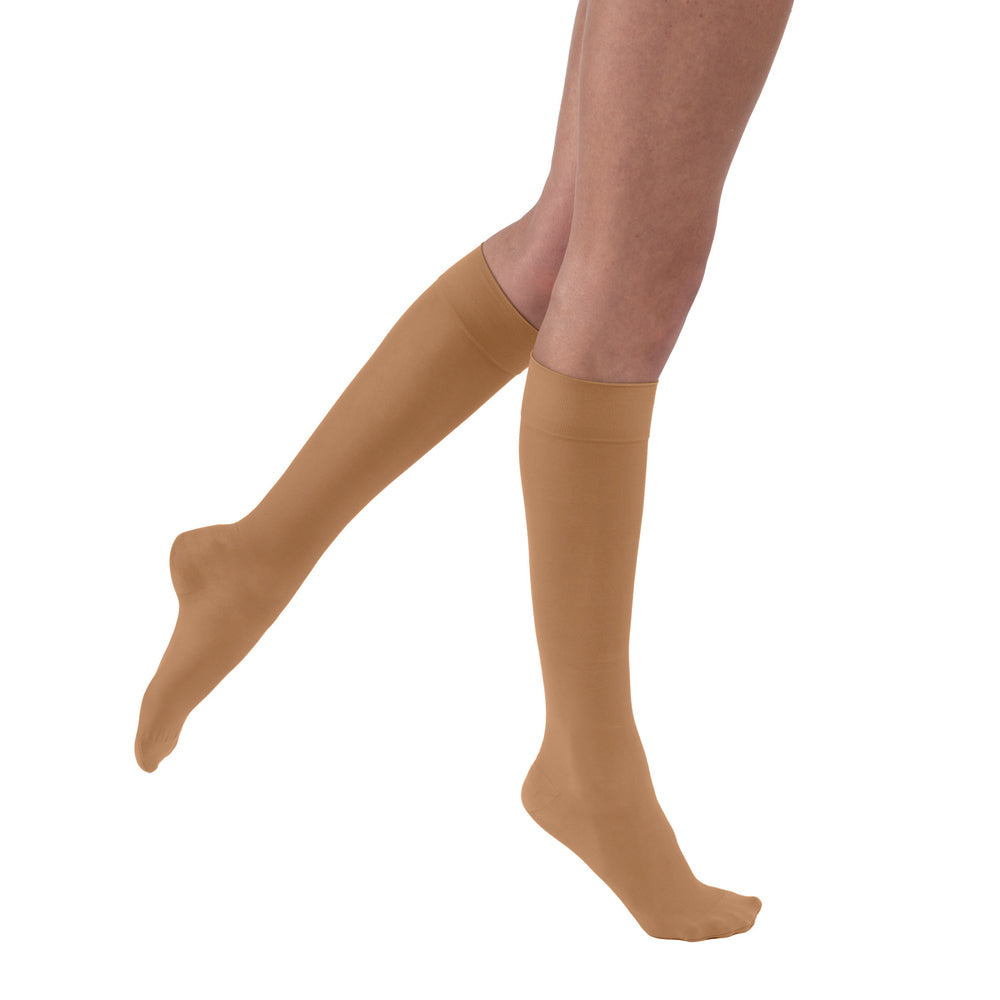 JOBST UltraSheer Compression Stockings 20-30 mmHg Knee High, Closed Toe, Sun Bronze, Large