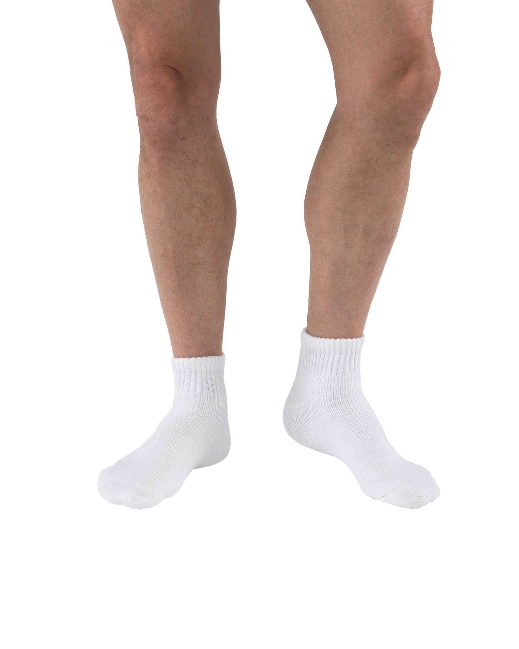JOBST SensiFoot Diabetic Compression Socks 8-15 mmHg Mini-Crew Closed Toe, White, Medium