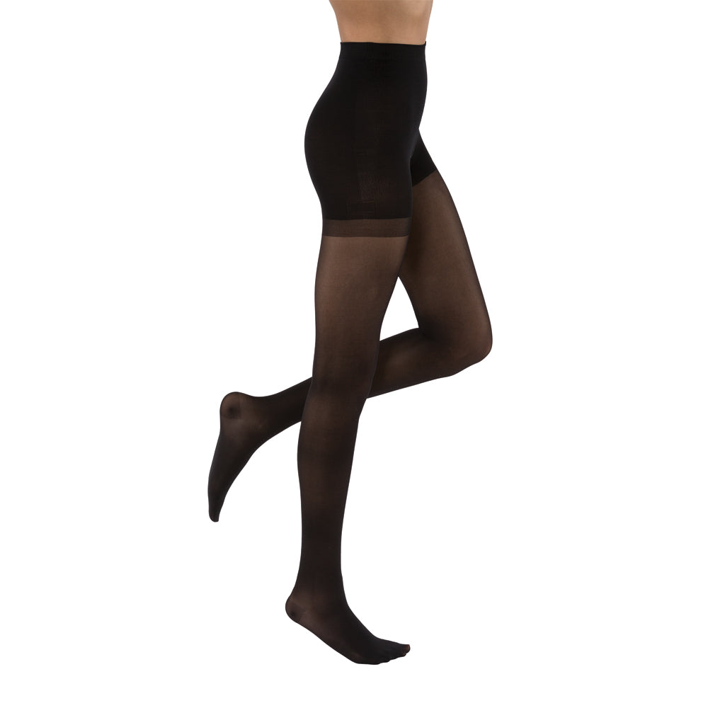 JOBST UltraSheer Compression Stockings 20-30 mmHg Waist High, Closed Toe, Classic Black, Medium