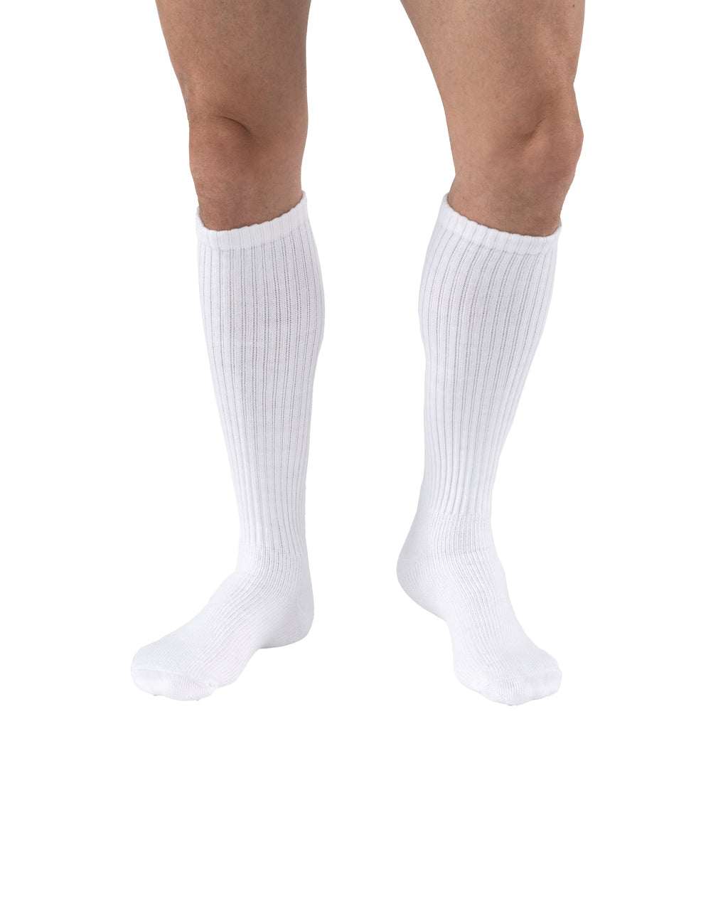 JOBST SensiFoot Diabetic Compression Socks 8-15 mmHg Knee High, Closed Toe, White, X-Small