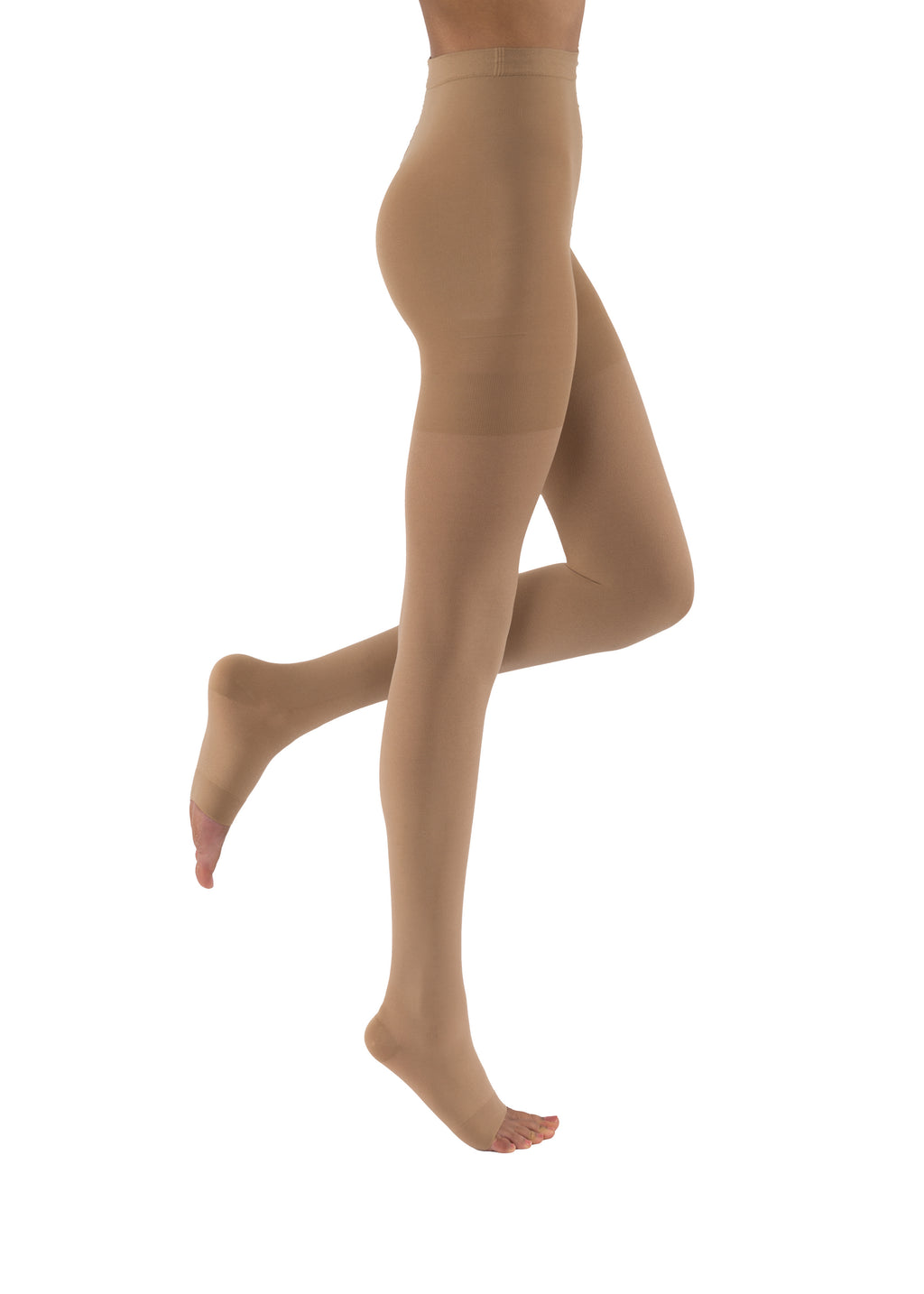 JOBST Relief Compression Stockings 20-30 mmHg Waist High, Open Toe, Beige, Small