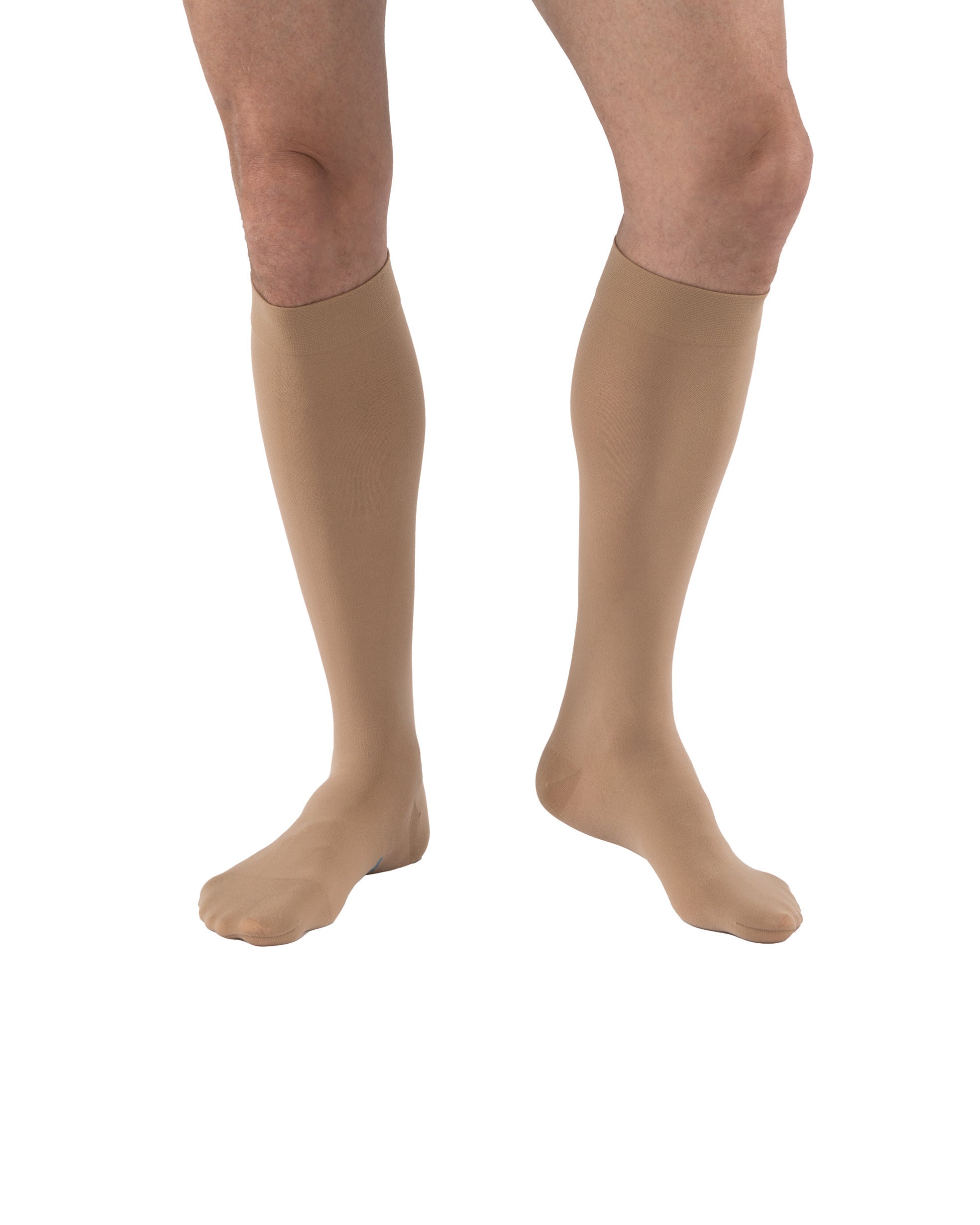 JOBST Relief Compression Stockings 20-30 mmHg Knee High, with Silicone Dot Band, Closed Toe, Beige, X-Large Petite