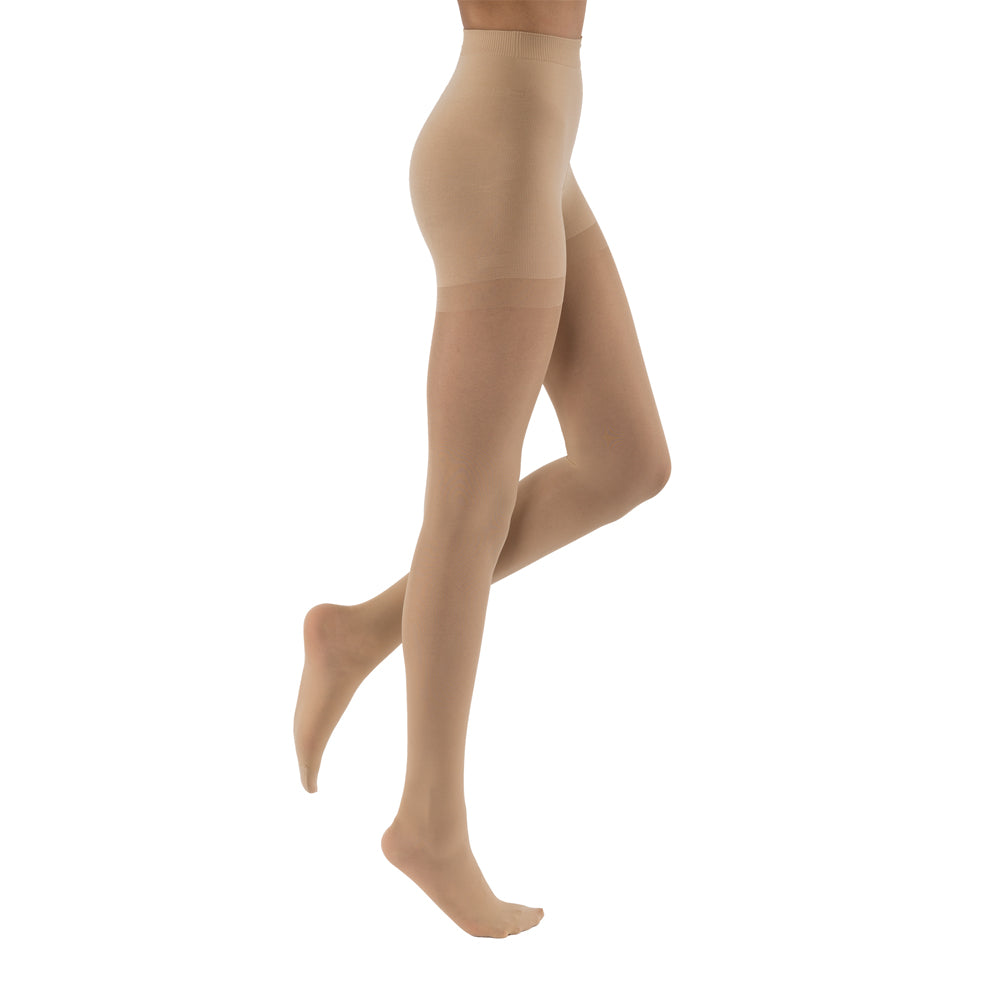 JOBST UltraSheer Compression Stockings 15-20 mmHg Waist High, Closed Toe, Natural, Medium