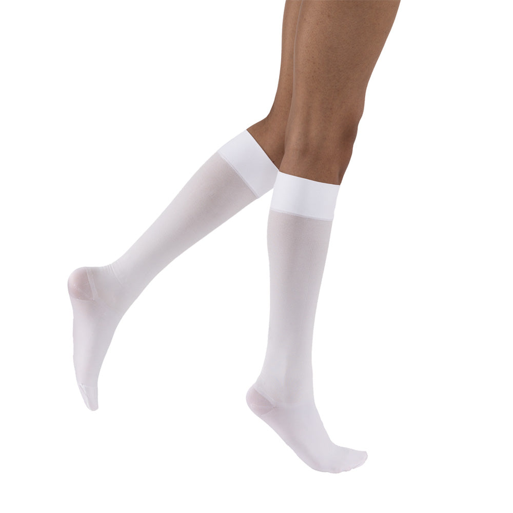 JOBST UlcerCARE 2-Part Compression System Liners 40+ mmHg Knee High, Open Toe, White, Small