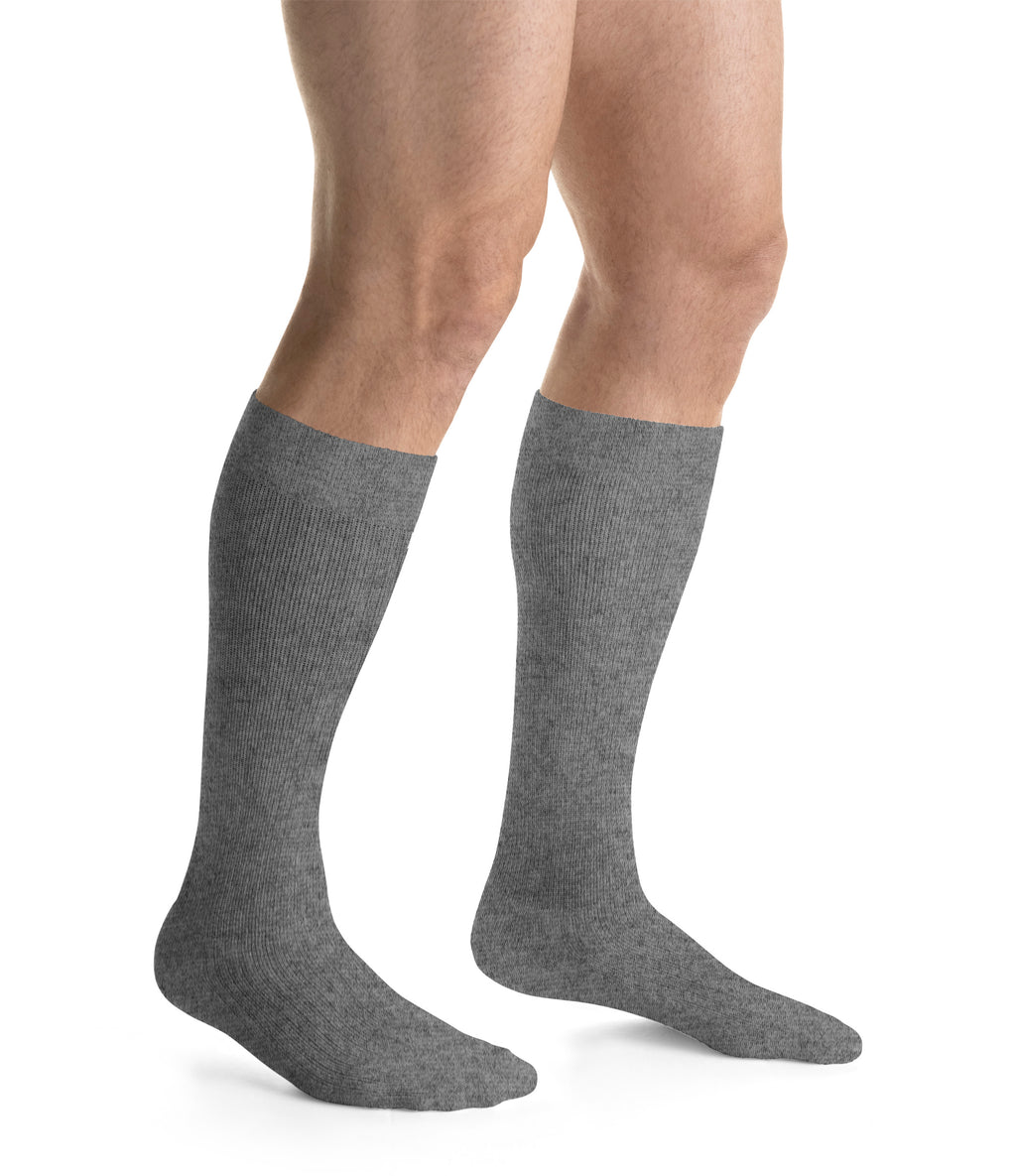 JOBST ActiveWear Compression Socks 15-20 mmHg, Knee High, Closed Toe, Steel Grey, X-Large