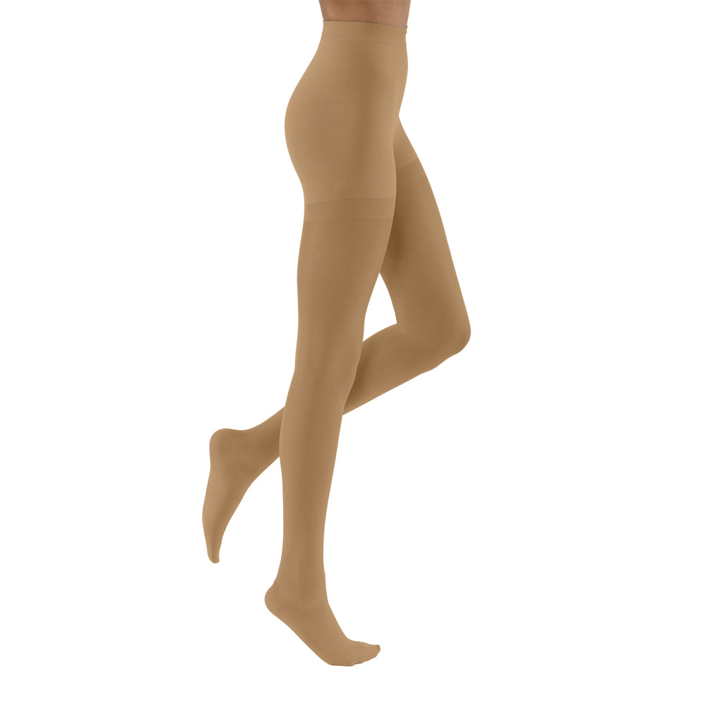 JOBST UltraSheer Compression Stockings 15-20 mmHg Waist High, Closed Toe, Honey, Large